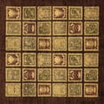 thumbnail image 1 of Ahgly Company Indoor Square Abstract Brown Modern Area Rugs, 4' Square, 1 of 4