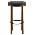 thumbnail image 4 of Modway Fable Boucle Fabric Bar Stools - Set of 2 in Walnut Charcoal, 4 of 8