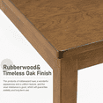 thumbnail image 2 of PAPROOS Counter Height Dining Table, Solid Wood Square Kitchen Table for Small Space, Modern Farmhouse Acacia Wooden Dining Table, Oak(Table Only), 2 of 8