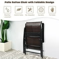thumbnail image 6 of Costway Patio Rattan Folding Chair Recliner Back Adjustable, 6 of 10