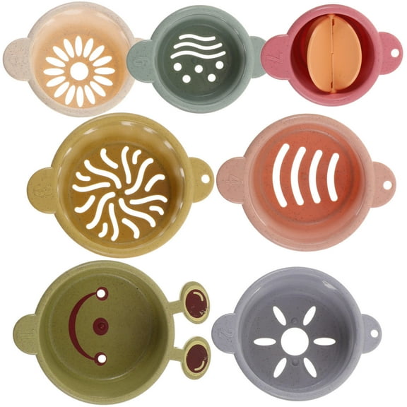 UPOUART 1 Set of Rabbit Stacking Cup Plastic Matte Colors Educational Design for Toddler Toys