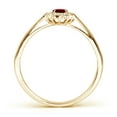 thumbnail image 2 of ANGARA Natural Princess Diana Inspired Ruby Ring with Diamond Halo in 14K Yellow Gold for Women (Size-5x3mm) | July Birthstone, Birthday, Anniversary, Jewelry Gift for Women | Natural Ruby Ring, 2 of 9