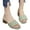 Green, variant on Women's Pearl Rhinestone Square Toe Slide Sandals, Clear Block Heel Mules, Glam Summer Shoes for Party, Wedding, Night Out Black 39