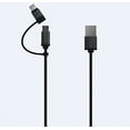 thumbnail image 2 of Kanex K157-1114-bk05m Durabraid Charge & Sync Micro Usb Cable With Lightning Adapter, 1.6ft/.5m, 2 of 3
