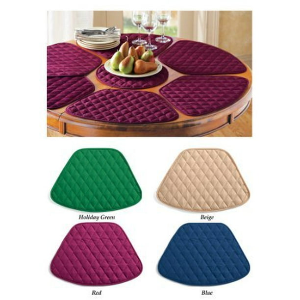 Padded Round Table Placemats And Centerpiece 7pc Beige Com Padded Round Table Placemats And, Round Table Placemats Set