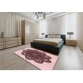 thumbnail image 5 of Ahgly Company Machine Washable Indoor Square Transitional Brown Red Area Rugs, 6' Square, 5 of 7