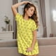 thumbnail image 3 of Fotbe Cheese 1 Bata de Dormir para Mujer con Estampado, Camisón de Algodón de Manga Corta, Ropa de Dormir Casual, 3 of 6
