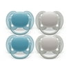 Philips Avent Ultra Soft Pacifier - 4 x Soft and Flexible Baby Pacifiers for Babies Aged 6-18 Months, BPA Free with Sterilizer Carry Case (Model SCF091/27)