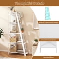 thumbnail image 6 of Giantex 5-Tier Ladder Bookshelf, Floor Standing Bookcase for Living Room, Narrow Display Rack, White, 6 of 7