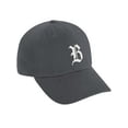 thumbnail image 2 of Daxton Low Profile Adjustable Baseball Dad Hat Cap Old English Font Alphabet A to Z, Charcoal Hat White B, 2 of 4