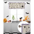 thumbnail image 5 of Halloween Valances for Windows Black Cobweb Window Curtain Rod Pocket Stars Purple Striped Holiday Window Treatment Decor Valances for Kitchen Living Room Bedroom 54x18in, 5 of 7