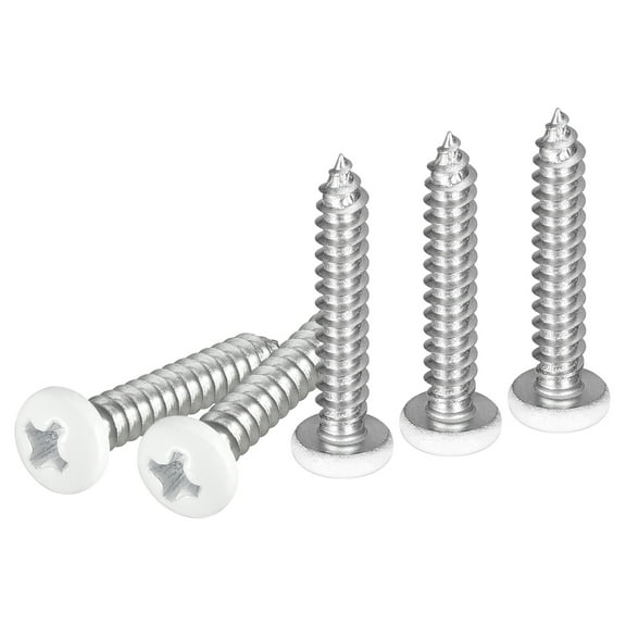 Uxcell #8x1" Silver Screws - 25Pack - 304 Stainless Steel Pan Head Phillips Screw