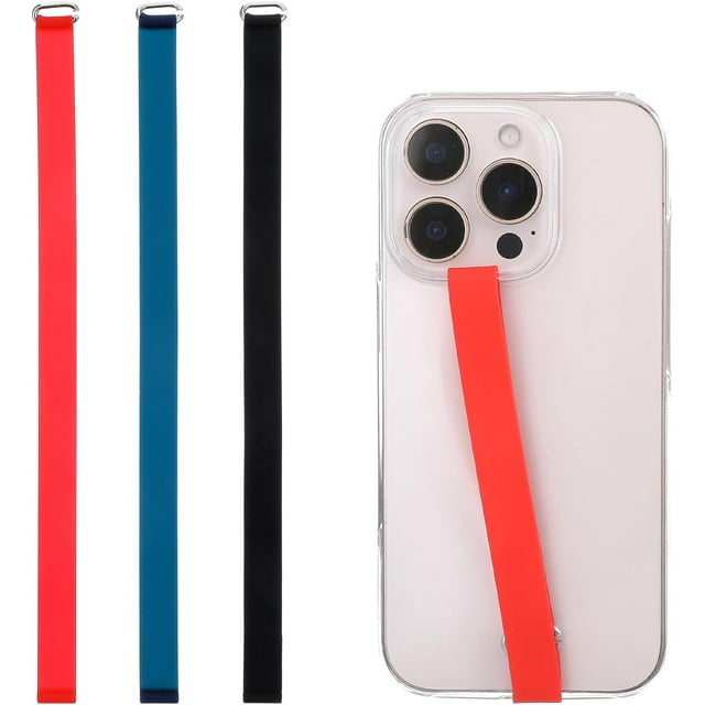 3 Pcs Support de Sangle de Téléphone en Silicone Réutilisable Charge Sans Fil Compatible Détachable Universel pour Doigt pour Étui de Téléphone