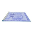 thumbnail image 2 of Ahgly Company Machine Washable Indoor Rectangle Abstract Blue Modern Area Rugs, 2' x 4', 2 of 4