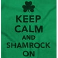 thumbnail image 2 of Keep Calm Shamrock On St Patrick's Unisex Plus Size Hoodie Brisco Brands 4X, 2 of 6
