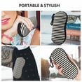 thumbnail image 6 of KLL Black And White Thick Stripes Print Eyeglass Case for Men & Women's Classy Travel Eyewear Holder Case Zipper Eyeglasses Case With Hook, 6 of 6