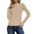 thumbnail image 3 of JIAYUE Women Sweaters Wide Striped Long Sleeve Knit Pullover Solid Color For Women Comfortable Seasonal Attire, 3 of 8