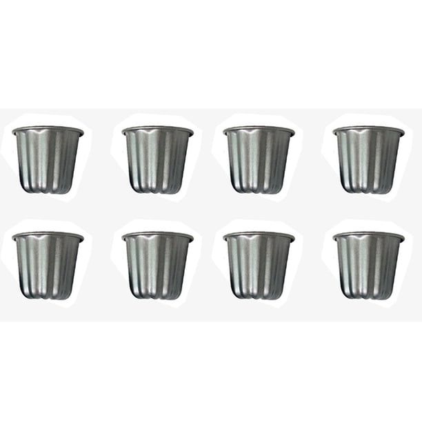 Molde Canele, para Muffins Cannele, 8 Piezas Molde Cannele Antiadherente Canneles Gris-Negros