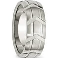 thumbnail image 4 of Stainless Steel Brushed And Polished 8mm Grooved Band (Size 7.5) Made In China sr54-7.5, 4 of 5