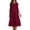 v#15Red66, variant on Rggeeun Women Dresses Solid Color Short Sleeve Crew Neck Knee-Length Soft Fabric Loose Fit A-Line With Pleated Ruffle Trim For Summer Casual Daily Wear Comfort Sundress,Beige,L