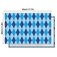 thumbnail image 6 of Light Blue and Dark Blue Argyle Pattern Summer Placemats Table Placemats Set Of 4-Linen Kitchen Washable Placemats Table Mats 11.8"x17.7" Non-Slip Heat Resistant, 6 of 6