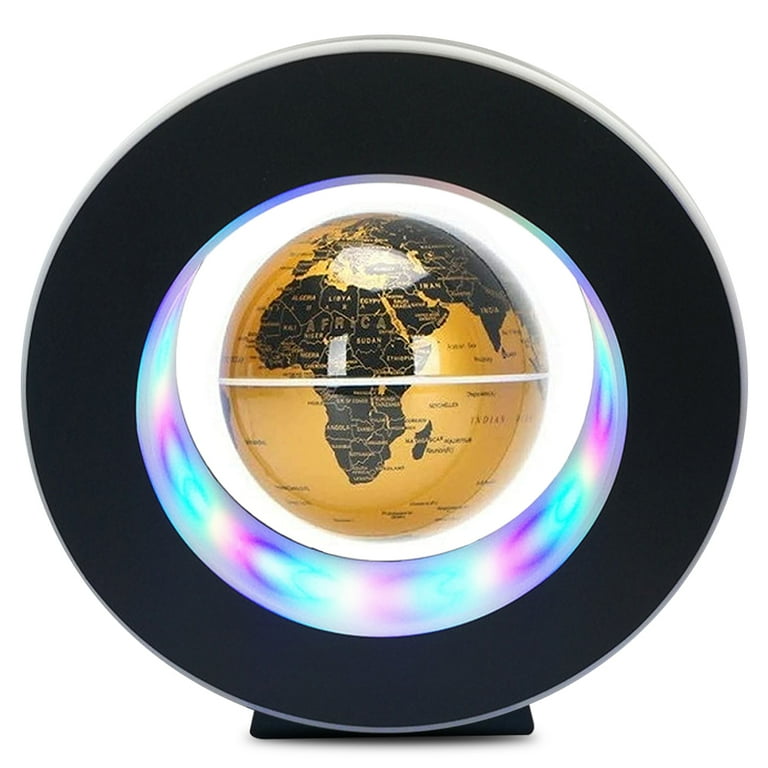 SchSin Magnetic Levitation Floating Globe 2.0W Floating Globe With LED  Lights Magnetic Levitation World Map Educational Toys for Home Office  School