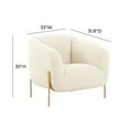 thumbnail image 3 of Kandra Cream Shearling Accent Chair, 3 of 6