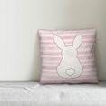 thumbnail image 2 of Creative Products Pink Watercolor Stripes Bunny Silhouette 20x20 Spun Poly Pillow, 2 of 2