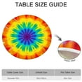 thumbnail image 6 of Rainbow Tie Dye Mandala Pattern Round Fitted Tablecloth with Elastic Edge,Dining Table Cover Waterproof,Outdoor Round Tablecloth for Camping,Dining,Indoor and Outdoor, 6 of 7