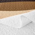 thumbnail image 5 of Castle Fairy Minimalist Leaf Silhouette Quilt King 3 Pieces,Abstract Curved Shape King Coverlet Set,Olive Ochre Beige,1 Bedspread and 2 Pillowcases, 5 of 7