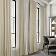 thumbnail image 4 of Exclusive Fabrics  Simply Velvet Room Darkening Curtains 2 Panels Set - Velvet Window Curtains for Living Room & Bedroom 50 X 120 - Light Ivory, 4 of 5