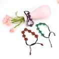 thumbnail image 4 of Granjero Gordo Pulsera de cuentas hecha a mano, pulsera con hebilla de seguridad de piedra natural de colores, pulsera con hebilla de seguridad tejida a mano, azul, 4 of 5