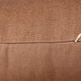 thumbnail image 4 of Ox Bay Luano Solid Transitional Linen Hand Woven Throw Pillow, Brown, 20" x 20", 4 of 4