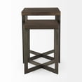thumbnail image 3 of Set of Two Geo Dark Brown Metallic and Wood Tables, 3 of 9