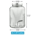 thumbnail image 2 of ReaNea Clear Glass Beverage Dispenser 1 Gallon with Lid and Stainless Steel Faucet, 2 of 9
