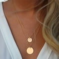 thumbnail image 2 of serony Layered Chain Necklace Exquisite Adjustable Sturdy Aesthetic Jewelry Gold Silver Hanging Pendants Valentines Day Creative Gift Gold, 2 of 7