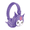AH806-Purple, variant on Kawaii Cartoon Kuromi Cute Head-Mounted Silicone Design Wireless Bluetooth Headset Noise Reduction for Phones Laptop