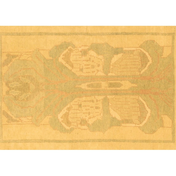 Ahgly Company Indoor Rectangle Abstract Brown Modern Area Rugs, 7' x 9'