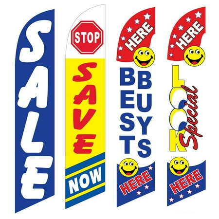 4 Advertising Swooper Flags Sale Save Now Best Buys Here Look Special Here