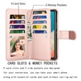 thumbnail image 3 of Case for Samsung Galaxy A15 A14 A03S A12 A13 A23 A53 A54 5G Wallet Case,Takfox [RFID Blocking] 9 Card Holder Stand [Shockproof TPU Interior Case] PU Leather Magnetic Protective Flip Cover[Marble], 3 of 7