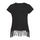 thumbnail image 2 of Star Wars - Camiseta con logo y flecos para mujer (Negro), 2 of 2