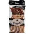 thumbnail image 3 of Exquisite Premium Rose Gold Plastic Silverware - 20 Rose Gold Plastic Forks, 3 of 7