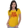 thumbnail image 4 of Jesus Strong Philippians 4:13 Bible Women's T Shirt Ladies Tee Brisco Brands 3X, 4 of 6