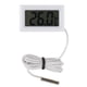 thumbnail image 4 of 4 piezas Termómetro digital LCD para refrigerador con sonda impermeable para refrigerador, congelador, acuario, termohigrómetro incorporado (juego de 2 negros y 2 blancos), 4 of 5