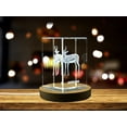 thumbnail image 3 of Crystal Gravé 3D Unique avec Design Antilope - Cadeau Parfait pour les Amoureux des Animaux, 3 of 5