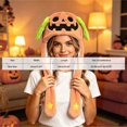 thumbnail image 3 of WXFAZCVU Halloween Pumpkin Moving Ear Plush Hat Soft Fuzzy Headwear for Holiday Party Fun Dress Up One Size, 3 of 4