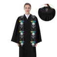 thumbnail image 4 of Logiee Modern Abstract Colorful Skull C Print Unisex Adult Graduation Stole Shawl 72" Long for Academic Commencements Shawl-Sharp Corner, 4 of 7