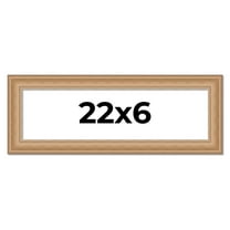22x6 Frame Charleston Honey Brown Solid Wood Picture Frame Width 1.75 Inches | Interior Depth 0.5
