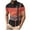 Red, variant on Afuyipoi Men's Printed Polo Shirt,Loose - Fitting Casual Turndown Collar Short - Sleeve Tees Purple L