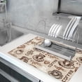 thumbnail image 6 of Large Dish Drying Mat for Kitchen Counter,18"X24" Vintage Coffee Theme Patterns Super Absorbent Reversible Microfiber Dish Drying Mat Dish Drainer Mat Drying Pad for Kitchen Countertop Coffee Bar, 6 of 7